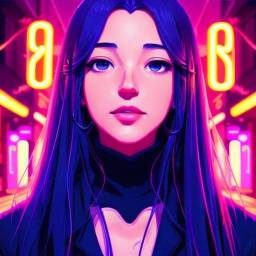 Foto de perfil anime para mujer - Neón 