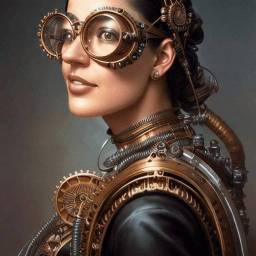 Anime profile picture like Ingeniera steampunk for female