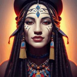 Foto de perfil anime como Bruja Tribal para mujer