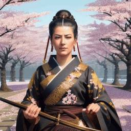 Foto de perfil historica al estilo de Samurai para mujer