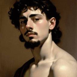 Foto de perfil artistica al estilo de Caravaggio para hombre