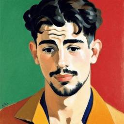 Foto de perfil artistica al estilo de Matisse para hombre