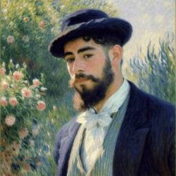 Foto de perfil artistica al estilo de Monet para hombre